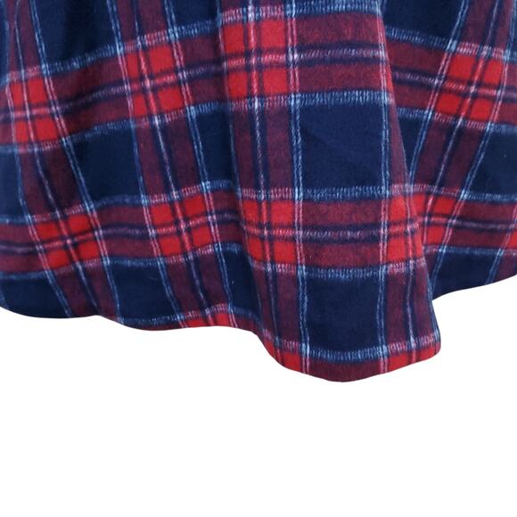 Janie and Jack the Tartan Holiday Cape Red Blue Plaid Faux Fur Collar Sz 7-8 - Picture 11 of 14